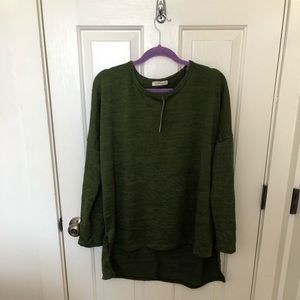 Prospect BLVD Green Hi-Lo Sweater